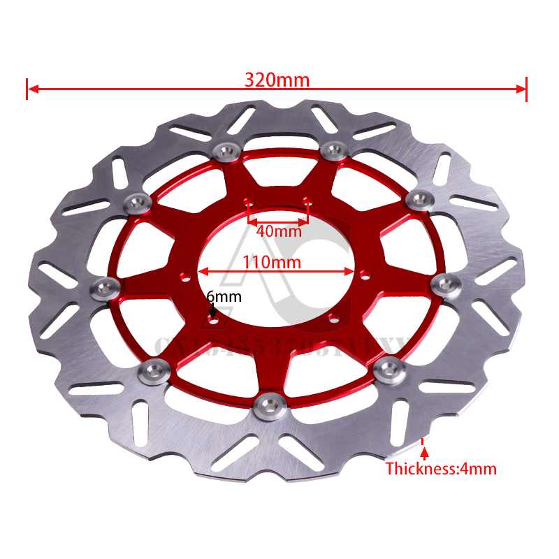 Motorfiets 320 MM Drijvende Re - Floating Brake Disc 320Mm Supermoto recensie en prijs