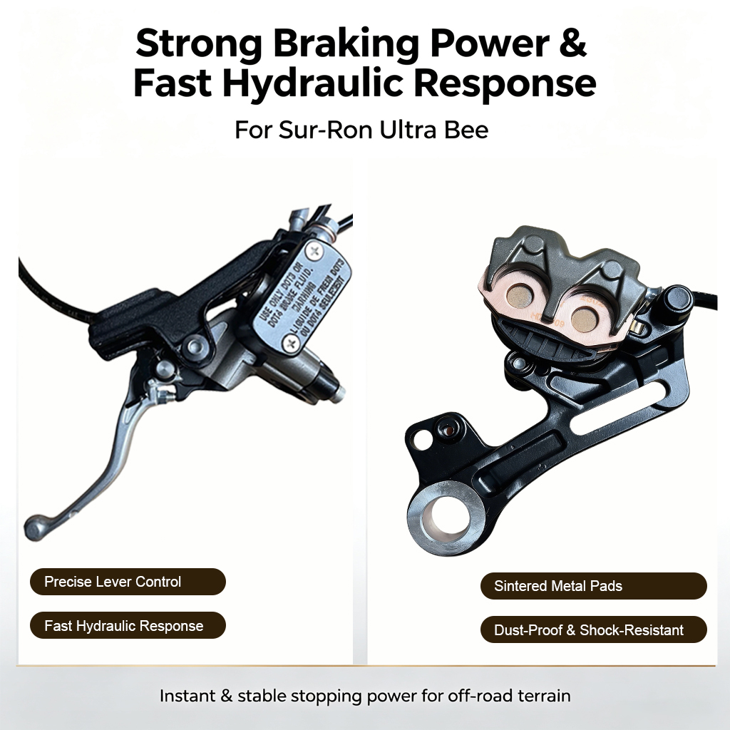 SurRon Ultra Bee: complete set - Front Rear Brake Caliper Bracket Kit recensie en prijs
